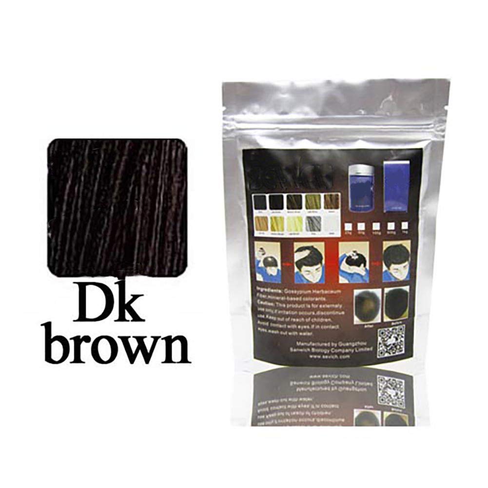 Fibras de Cabello Naturales para Cabello Fino y Escaso, Efecto Inmediato (Marron oscuro)