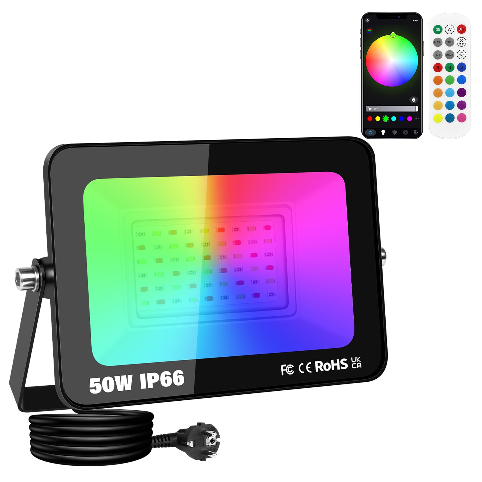 Proyector LED multicolor impermeable para solucionar la iluminación exterior opaca 8