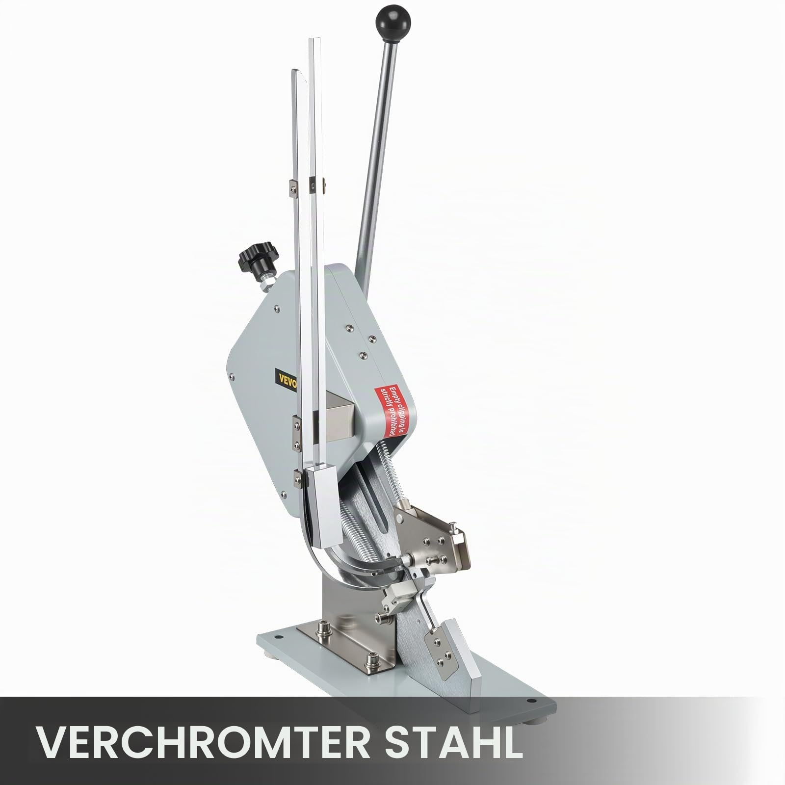 Happybuy Hochwertige manuelle u-förmige Wurst-Klipper-Schneidemaschine mit einer Schachtel Clips (5000 Stk.), robuste Brot Schneidemaschine aus A304-Feinstahl, klappbarer Allesschneider, 37x19x57 cm