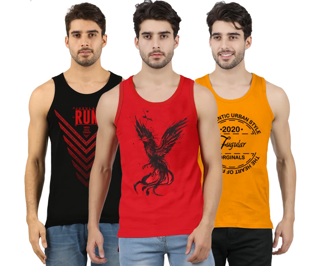 JUGULAR Men’s Printed Regular Fit Vest New York City