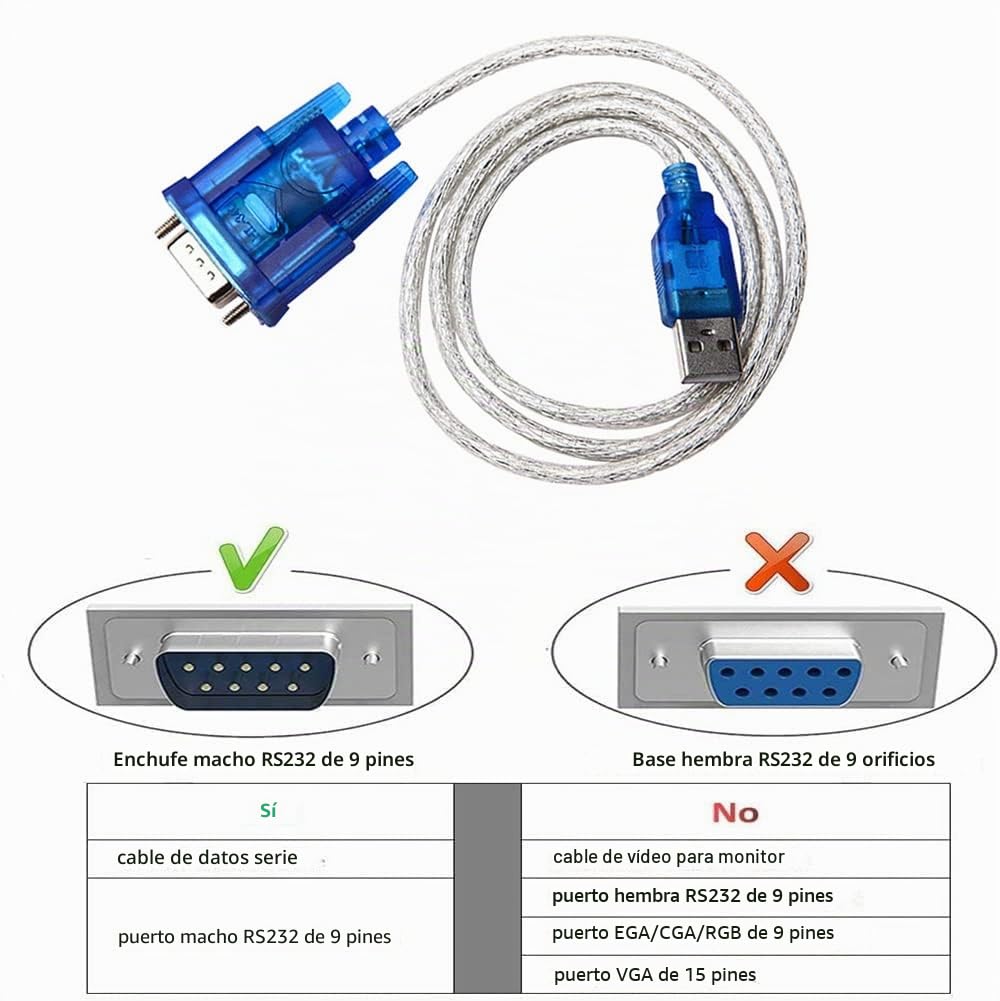 Cisco Cable De La Consola Cable Serie Rj45 a DB9 y RS232 a USB (2 en 1) Para El Dispositivo De Cisco 1.8M + 1M