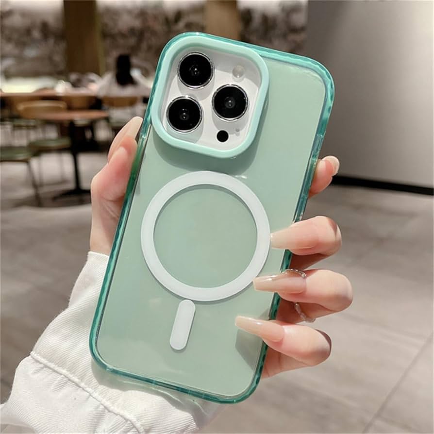 Amazon.co.jp: 蛍光ゼリーカラー磁気ワイヤレス充電ケース iPhone 15