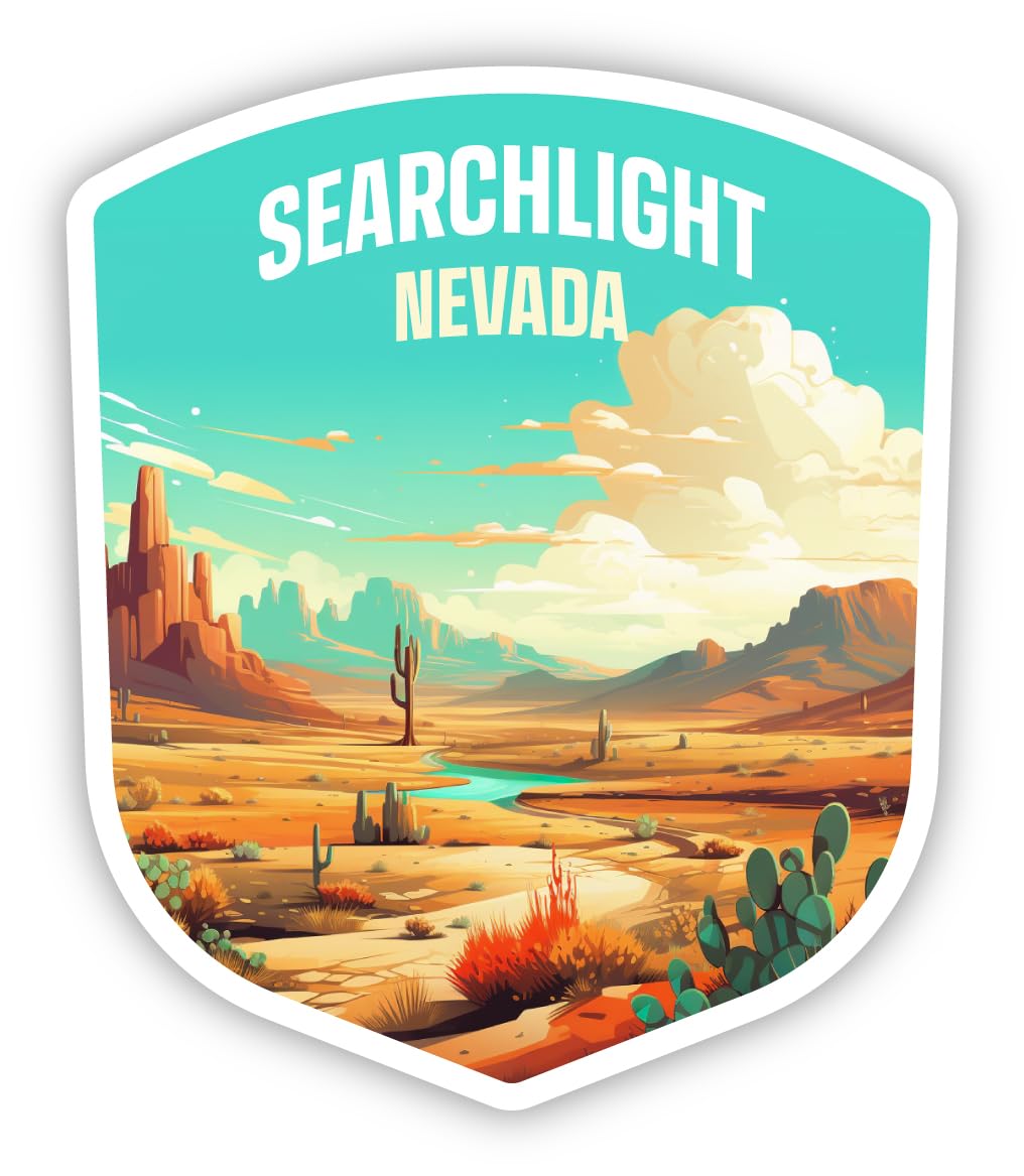 Searchlight Nevada Desert Souvenir Vinyl Decal Sticker Sky Design 2 Inch