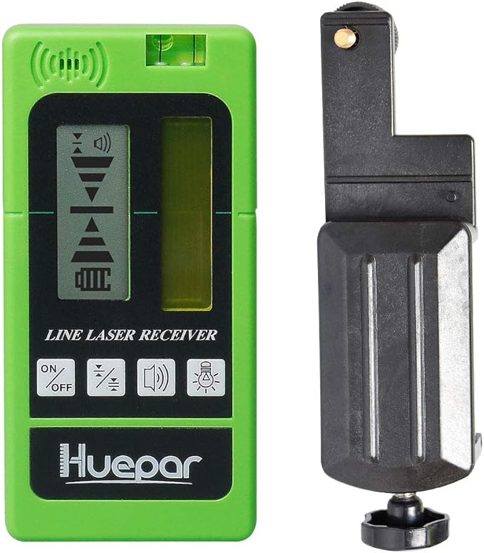 Huepar LR5RG Laser Receiver, Up to 200ft Green and Red Beam Laser Detector, Compatible Only