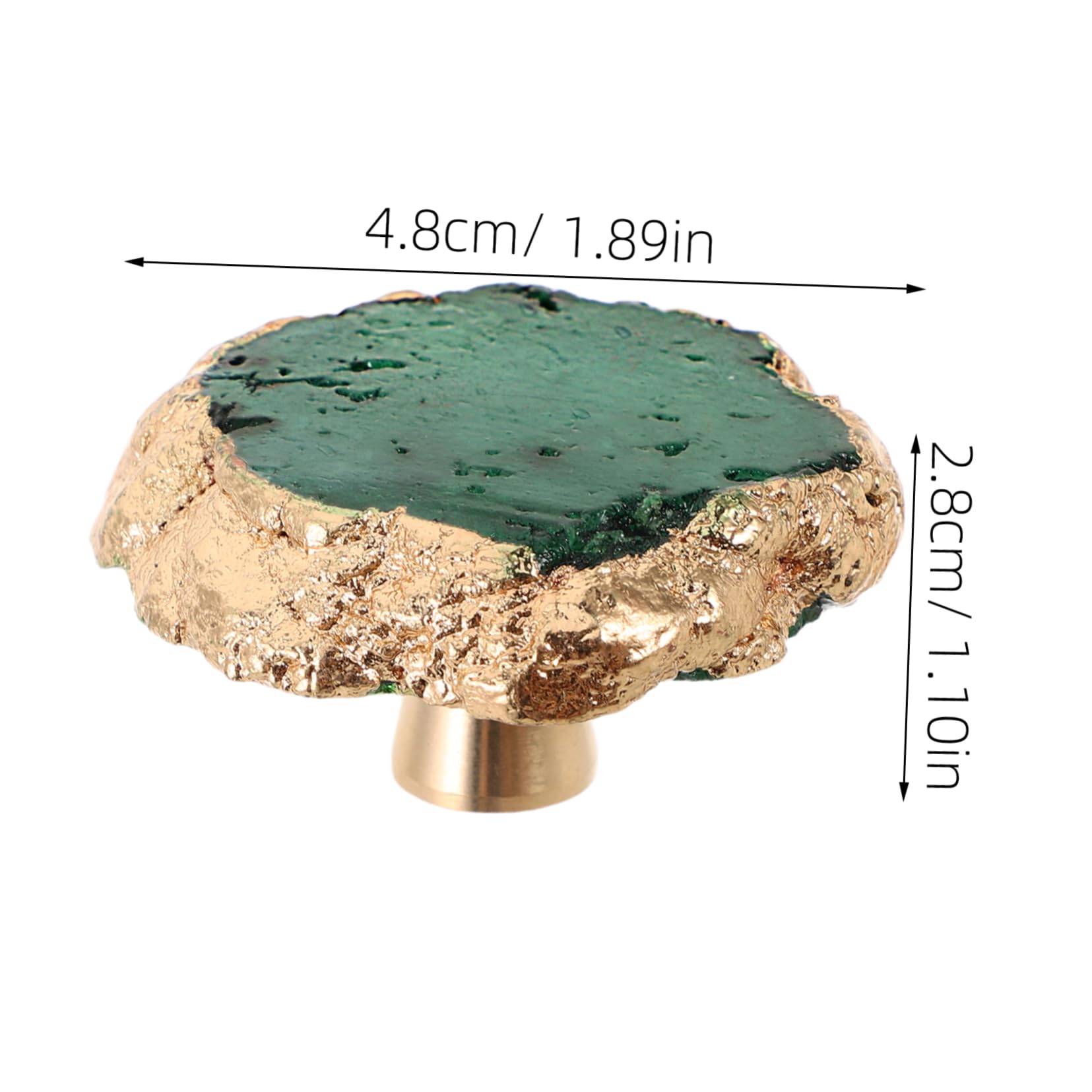 Decorative Handles with Accents for Cabinets and Dressers Unique Green Design for Wardrobe and Closet Use