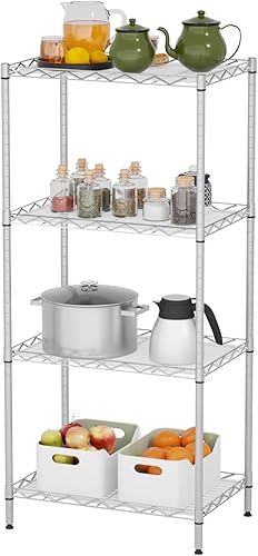 Miniatura 22 de Estantes de almacenamiento con marco de metal, estantería de alambre de 5 niveles, estante de almacenamiento certificado NSF, estante de