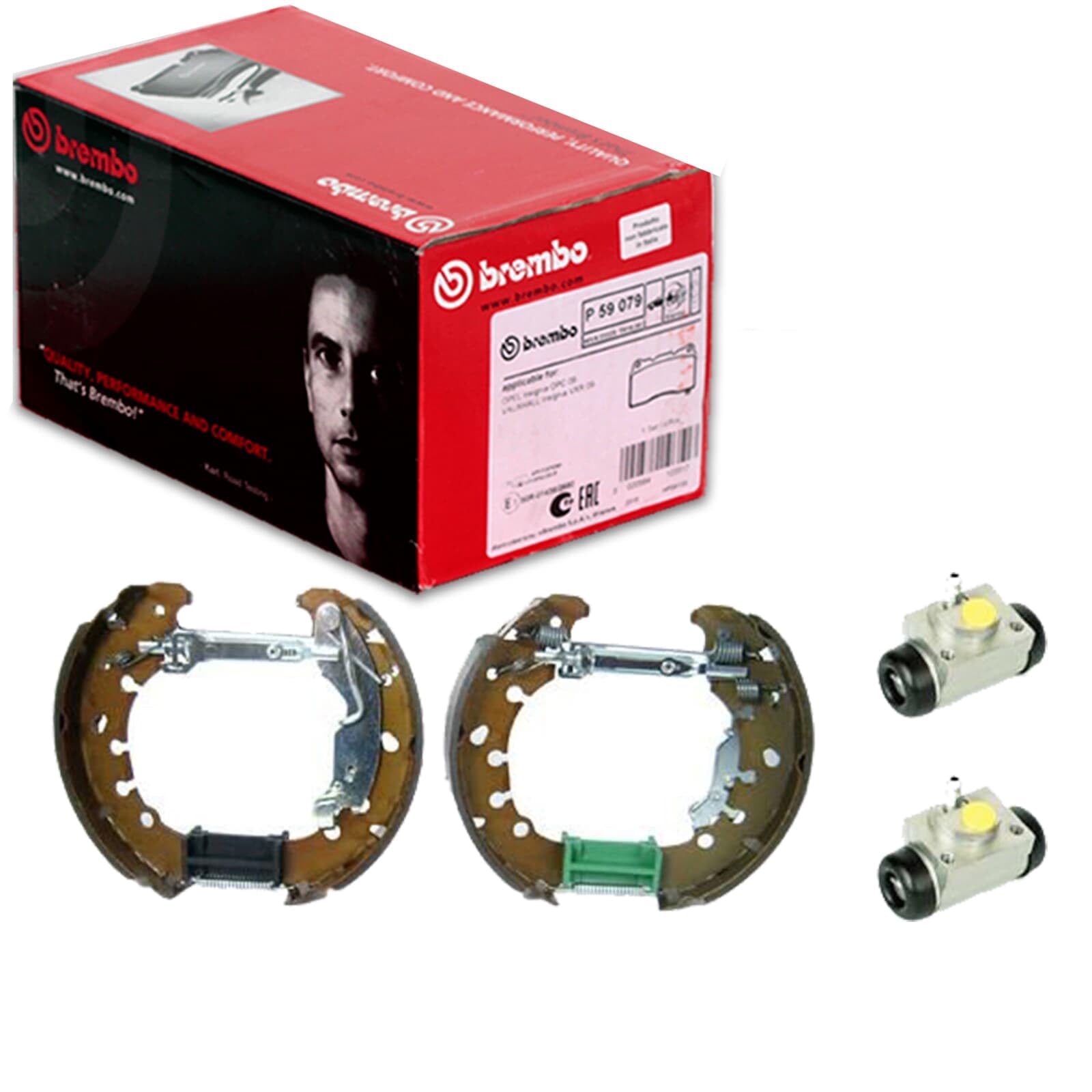 Brembo K 23 067 - Kit Ganasce Premontato - Posteriore | Compatibile con: CITROËN NEMO Großraumlimousine, NEMO Kasten/Großraumlimousine, FIAT FIORINO Kasten/Großraumlimousine