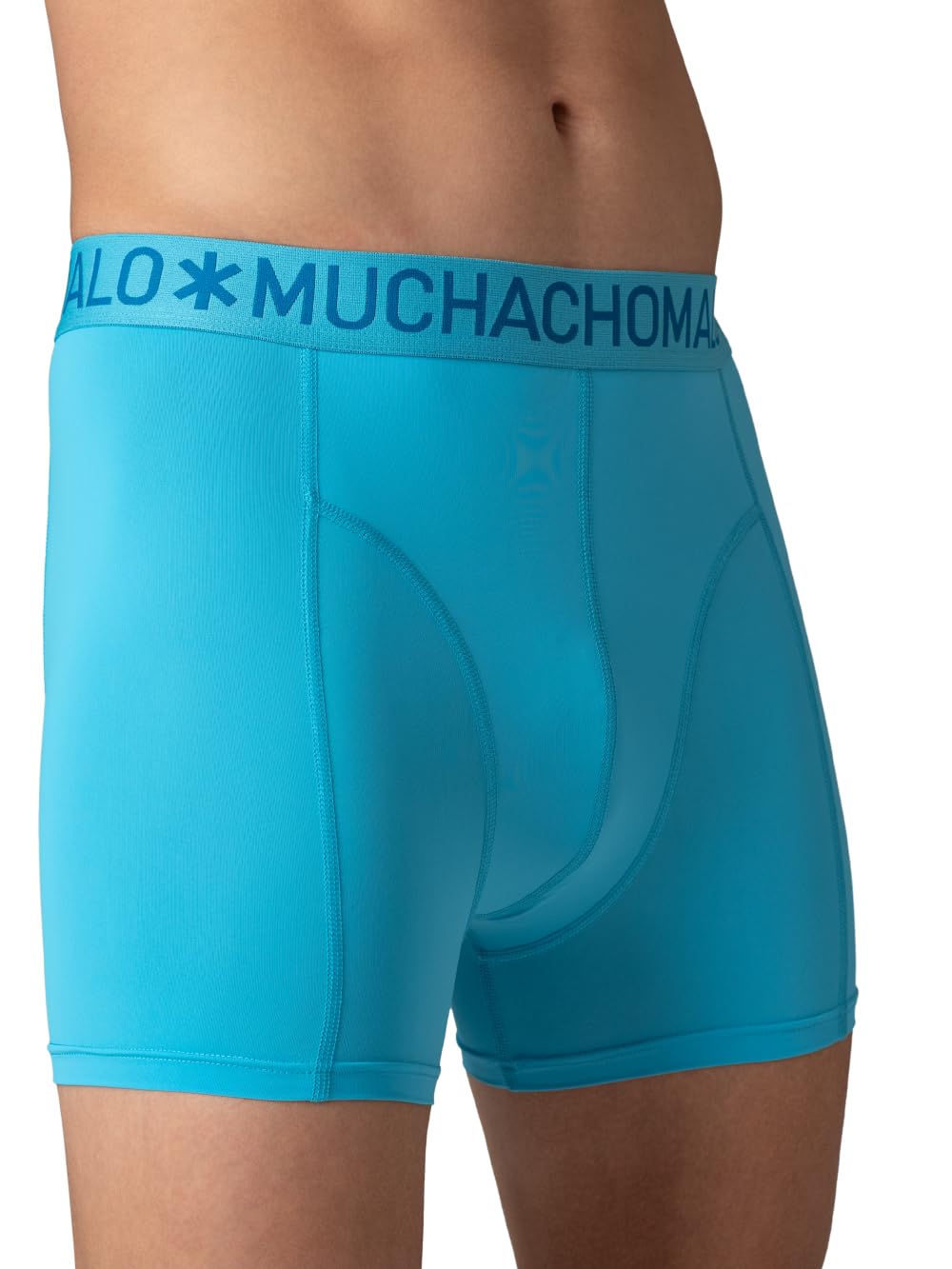 Muchachomalo Uomo Boxer 6-Pack, Tinta Unita, Microfibra, Fascia Elastica