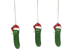 Comfy Hour Pickle Rick Christmas Ornament Set - Get Pickled for Holidays