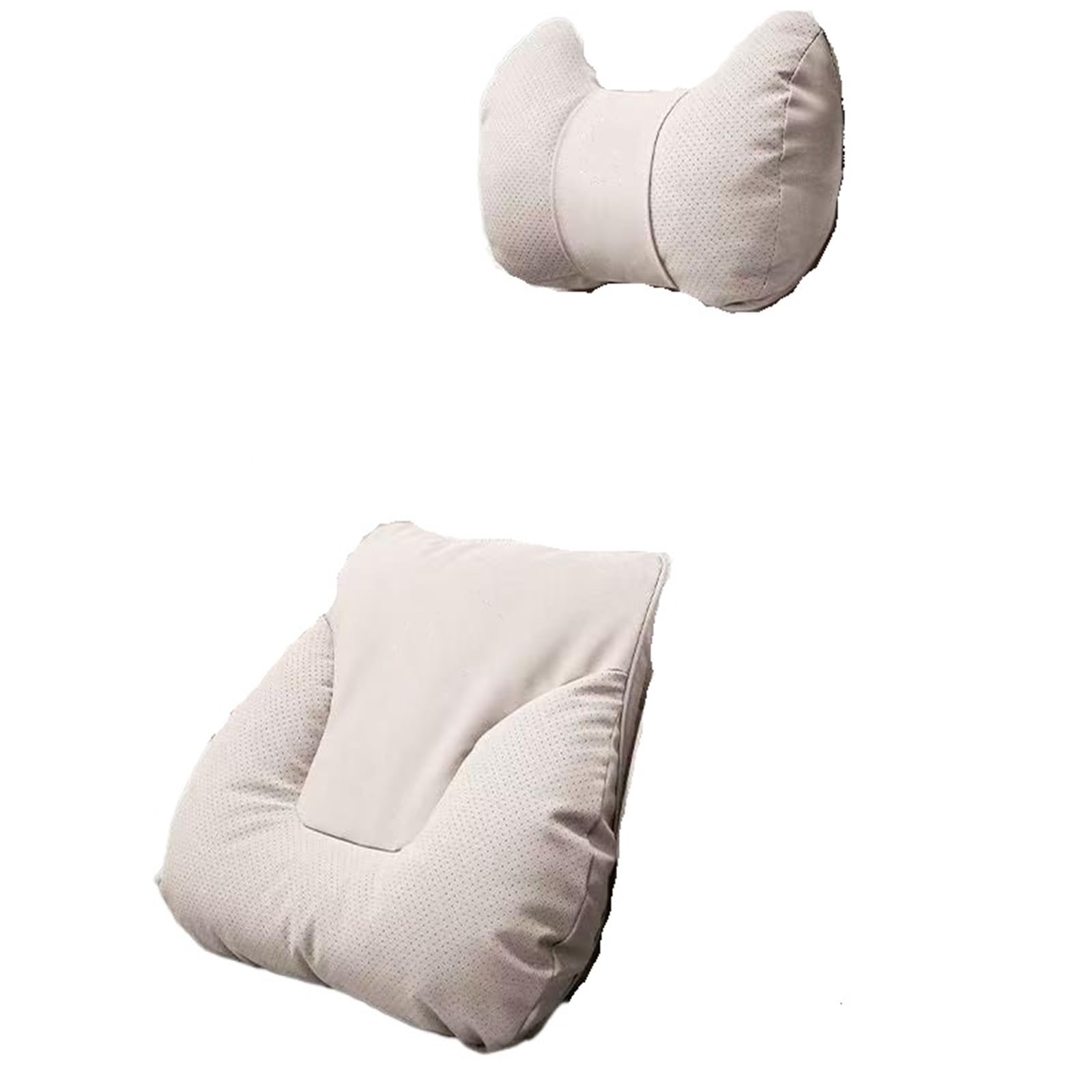 KAUWYEHD Car Seat Accessories Fit For Leapmotor C01/B10/C11/C16/T03/C10 Headrest Neck Pillow Lumbar Support Car Pillows(Beige Set 2pcs)