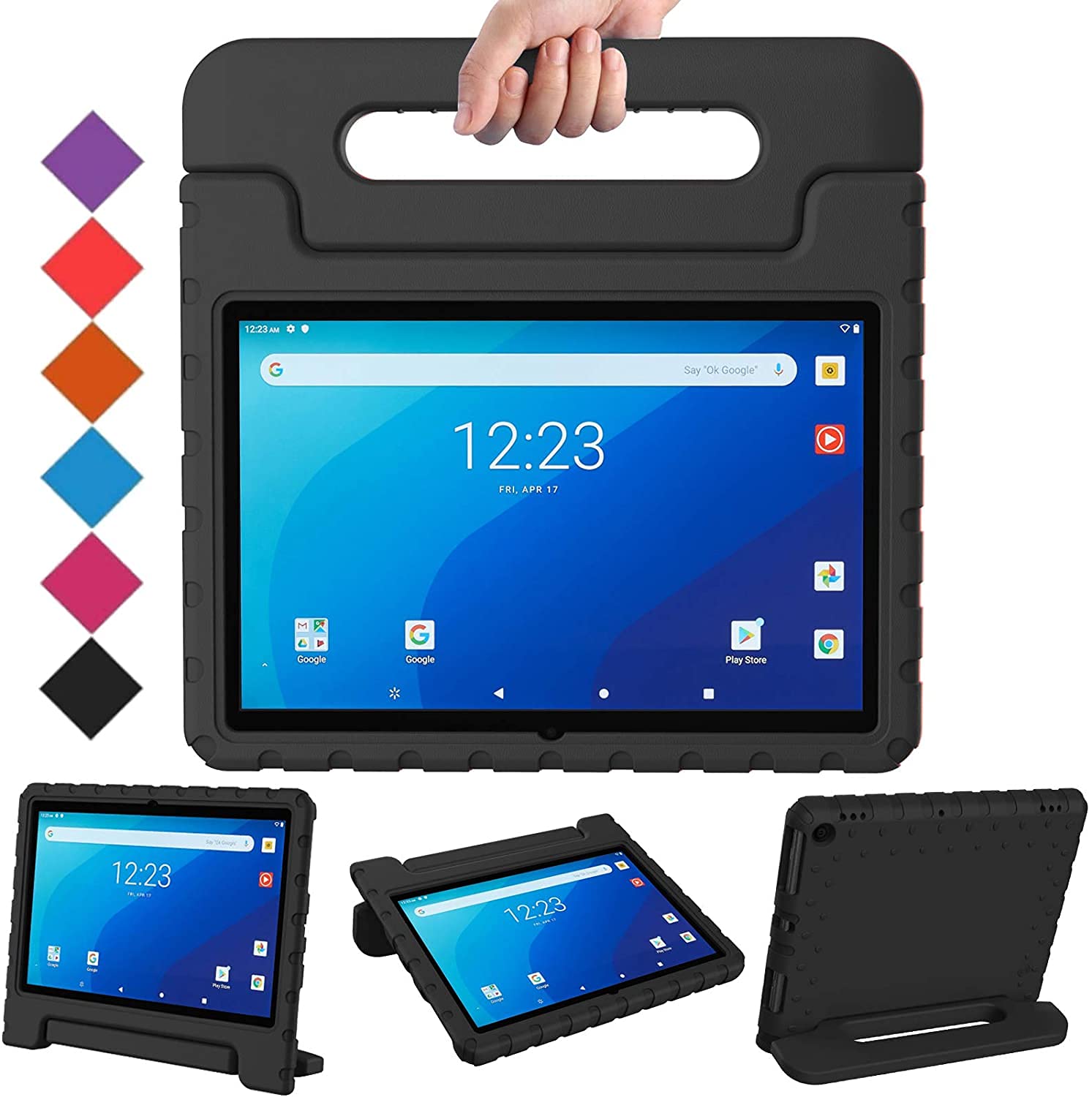 Golden Sheeps Kid Friendly Case Compatible for Walmart Onn 10.1" 3rd gen 2022 Release(Model:100071486) Shockproof Ultra Light Weight Convertible