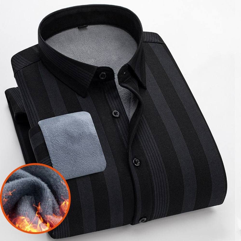 IIK Camicia Calda da Uomo,Camicia da Uomo in Morbido Cotone A Maniche Lunghe Camicia Calda Casual con Tasche Camicia Calda da Lavoro Morbida Casuale vestibilità Regolare Adatto per Primavera, Autu