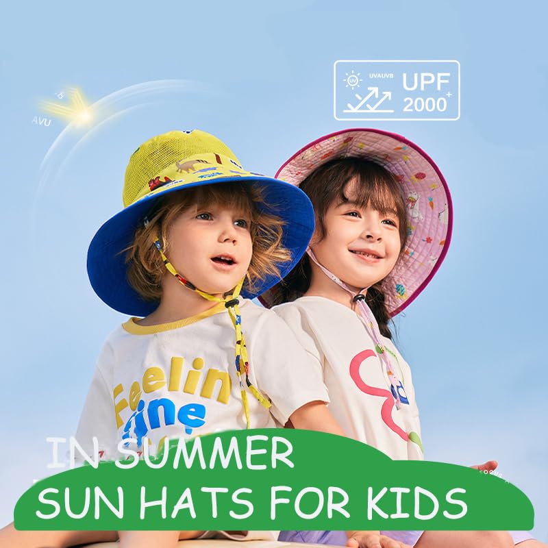 Outdoor Kids Sun Hat Boys Sun Hat Girls Beach Hat UPF 50+ Kids Bucket Hat Wide Brim Kids Fishing Hat3