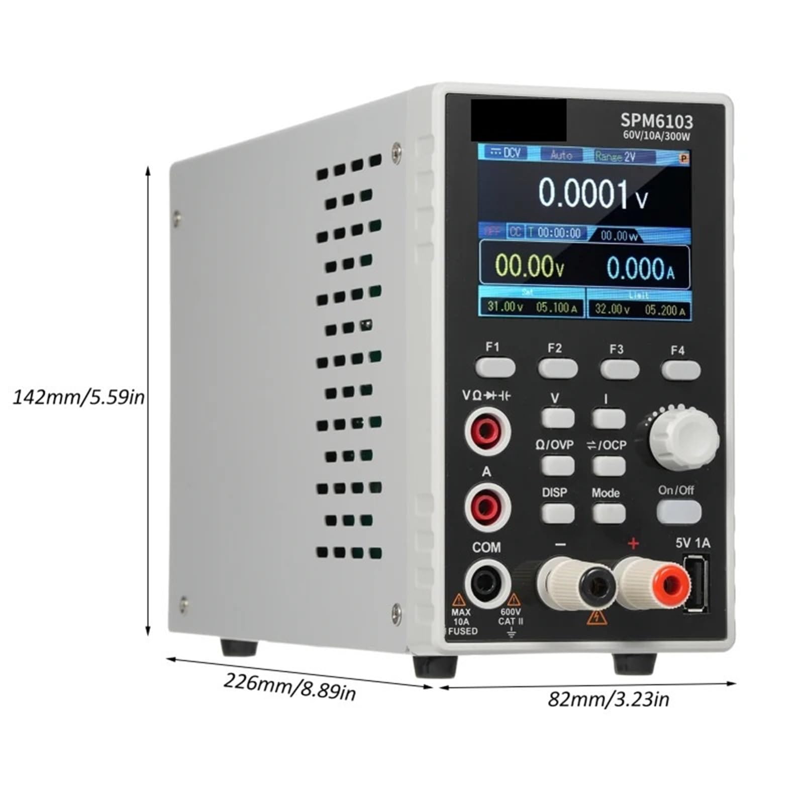 SPM3051 Programmierbares Labornetzteil Tisch-Gleichstromnetzteil mit Multimeter geregeltes Netzteil, Spannungsgetriebe