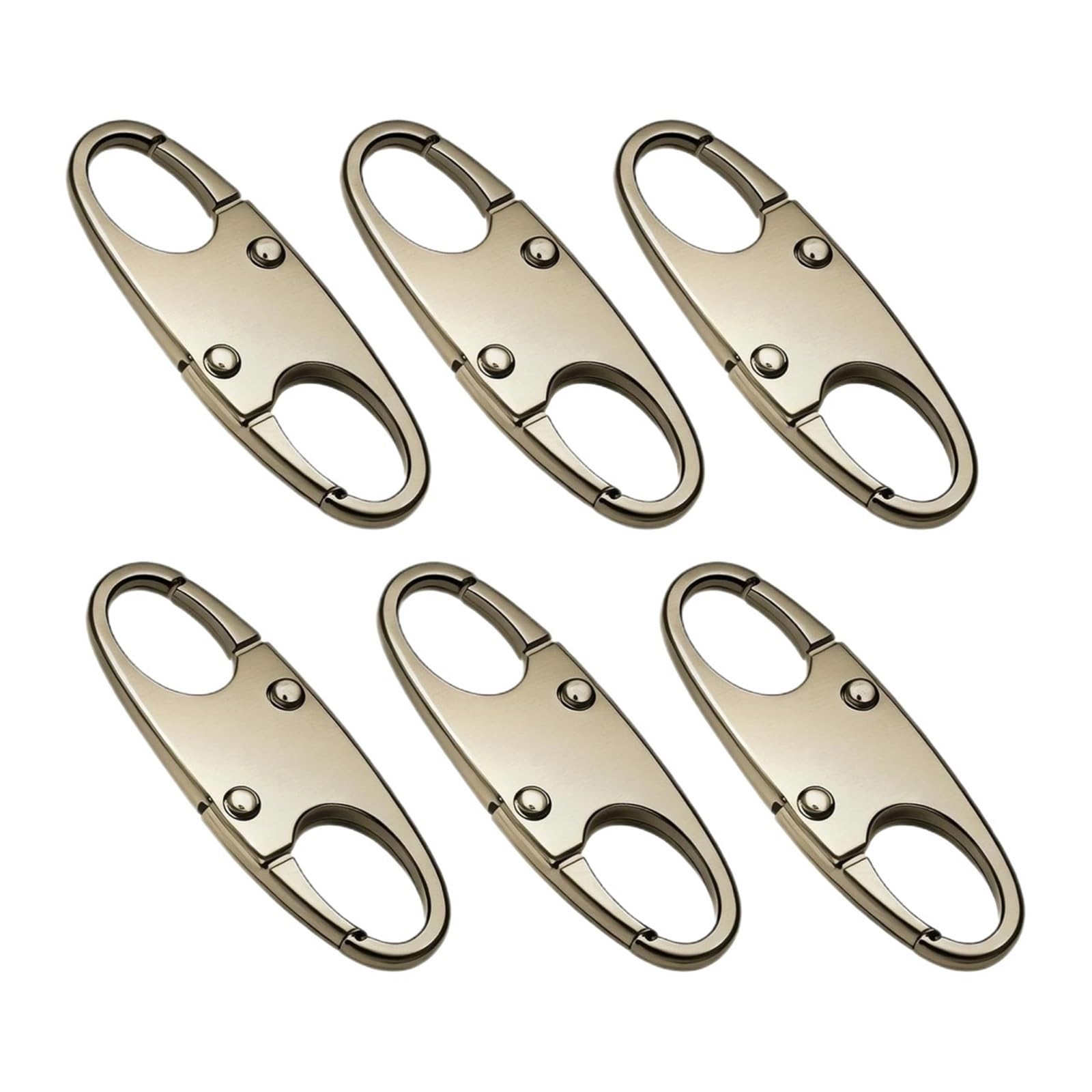 Bszcxbvmp Bronze Zipper Pull Replacement Parts, Zipper Pulls Replacement 24Pcs Multicolor, Clip Detachable Connectors, Lock Carabiner(Bronze)