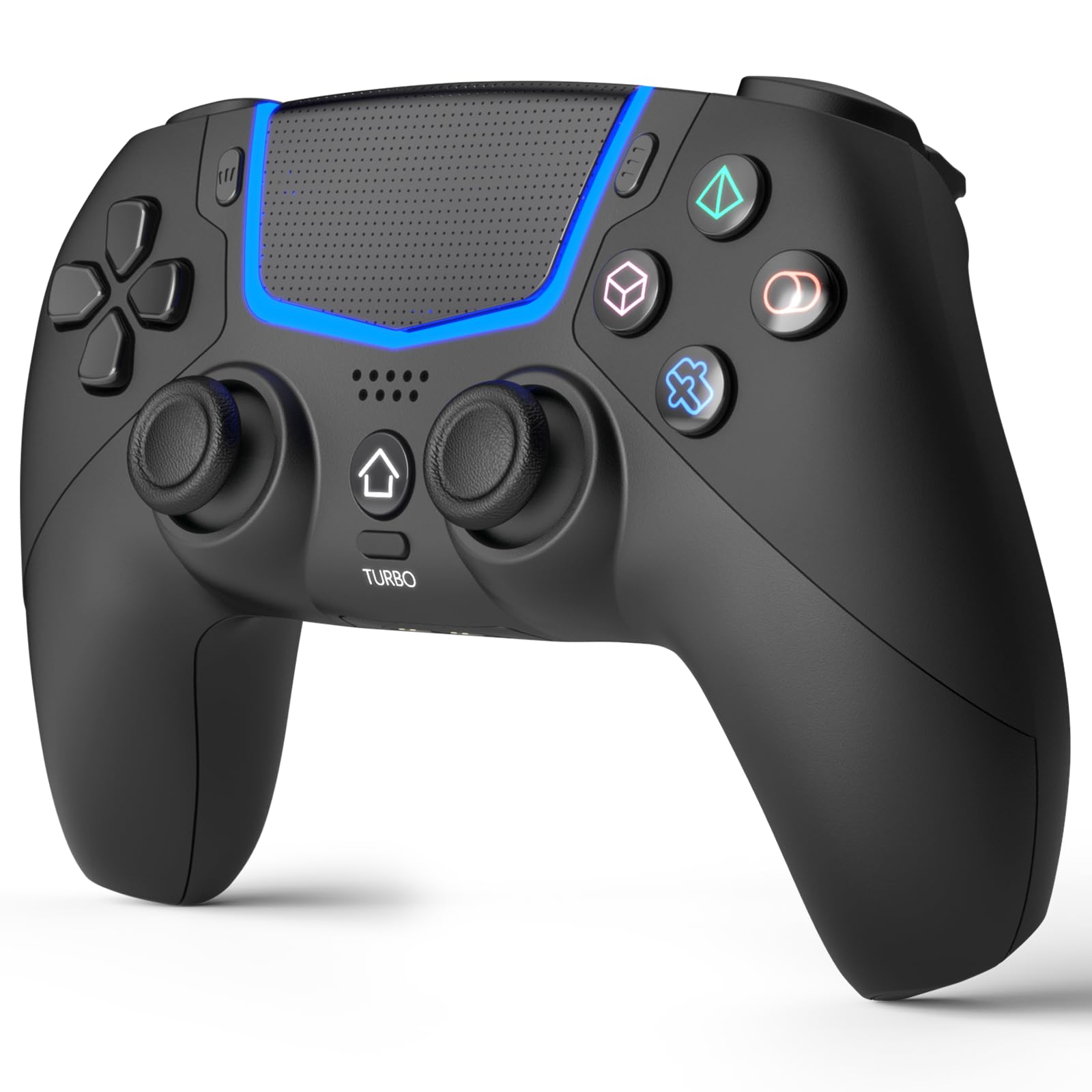 Photo 1 of BETMI Wireless Controller for PS-5/Pro/Slim/PC,Bluetooth Gaming Controller with Hall Joysticks/LED Channel Light/Turbo/6-Axis Gyro/Dual Vibration/Touchpad/3.5mm TRRS Audio Jack/Speaker Function(Black)