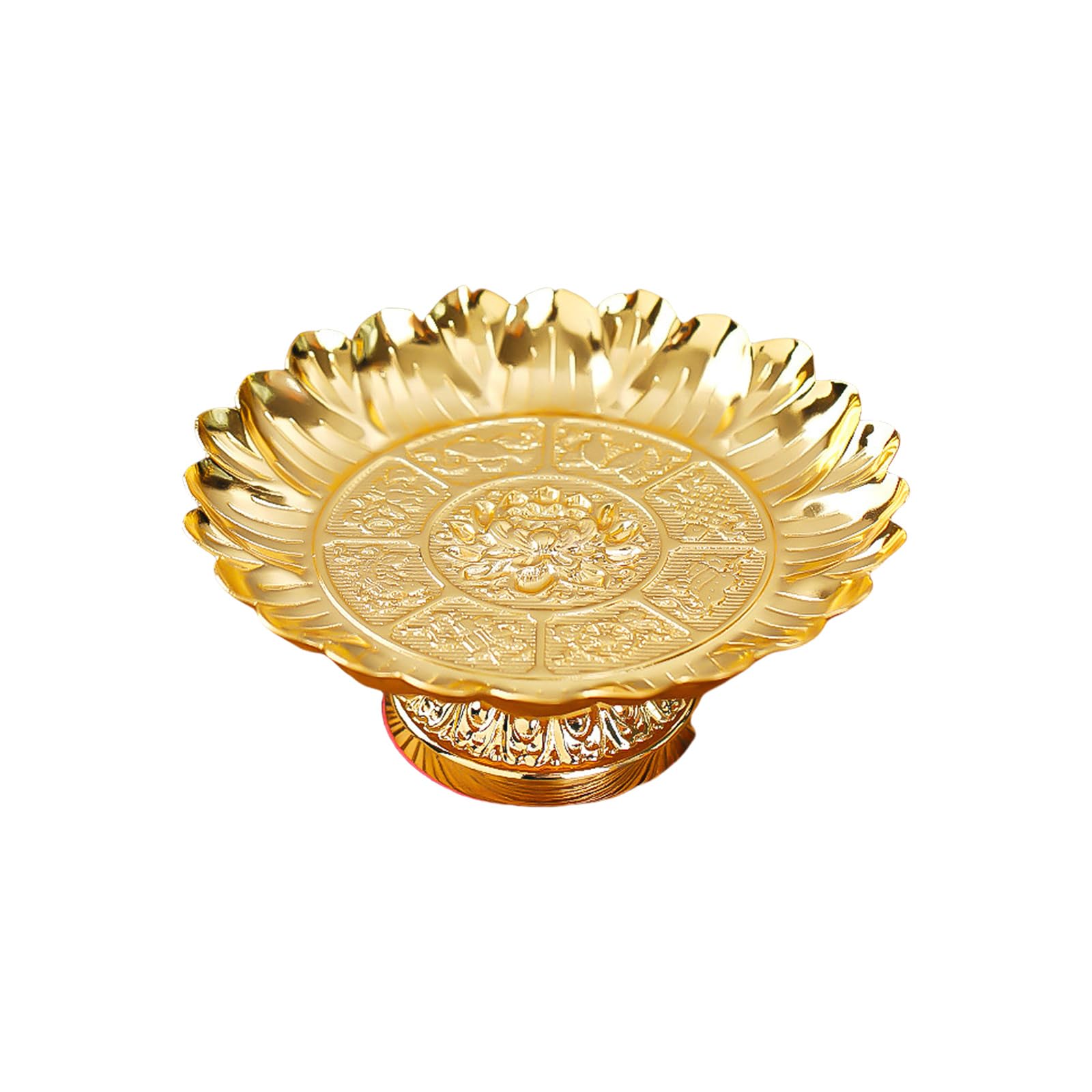 RAFGALDEX Sacred Ritual Fruit Bowl for Altars Decorations Party Serving Safe Food Grade Alloy Centerpieces Alloy Decorative Fruit Tray