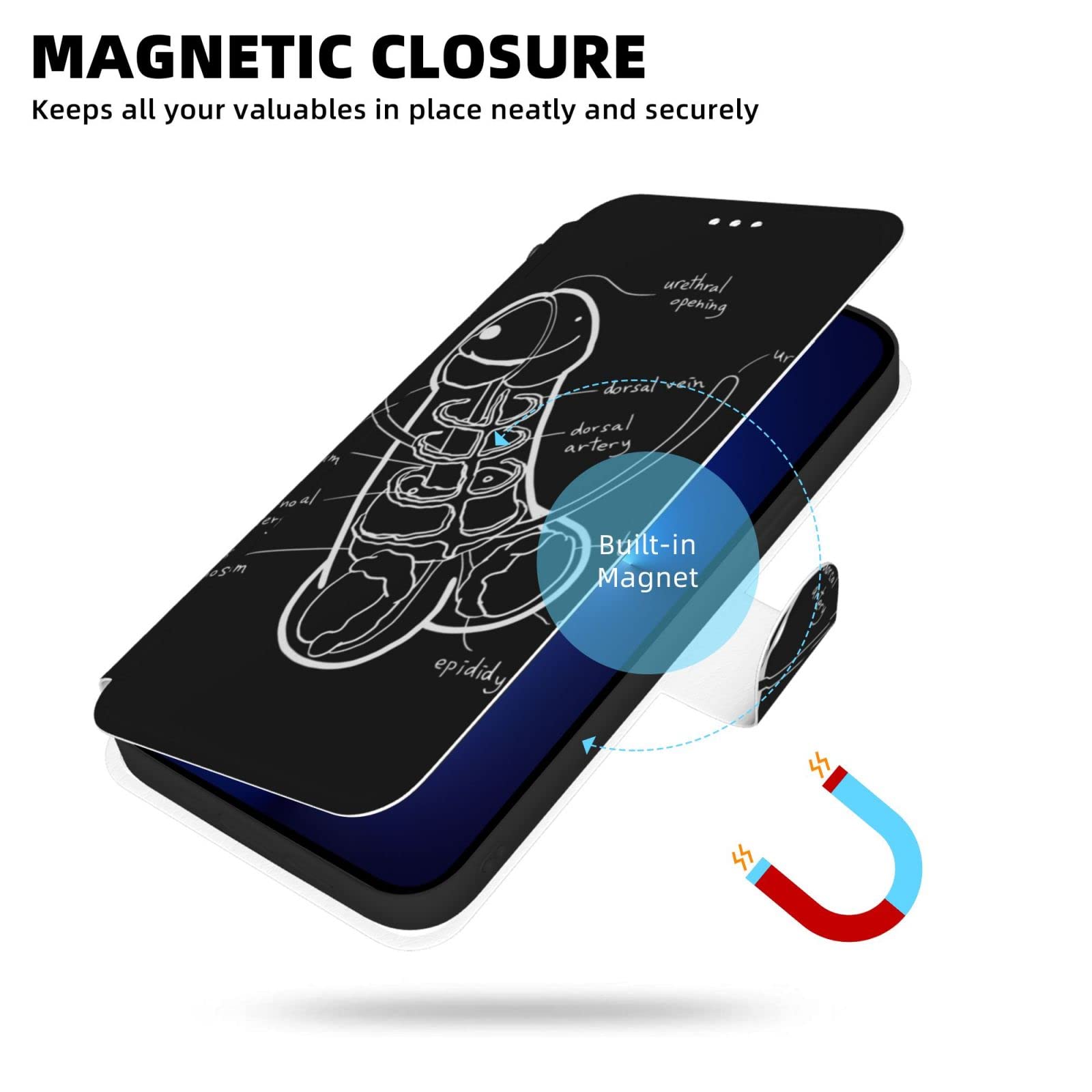 Amazon.co.jp: Iphone 13 Pro ケース 手帳型 ペニスブラックの