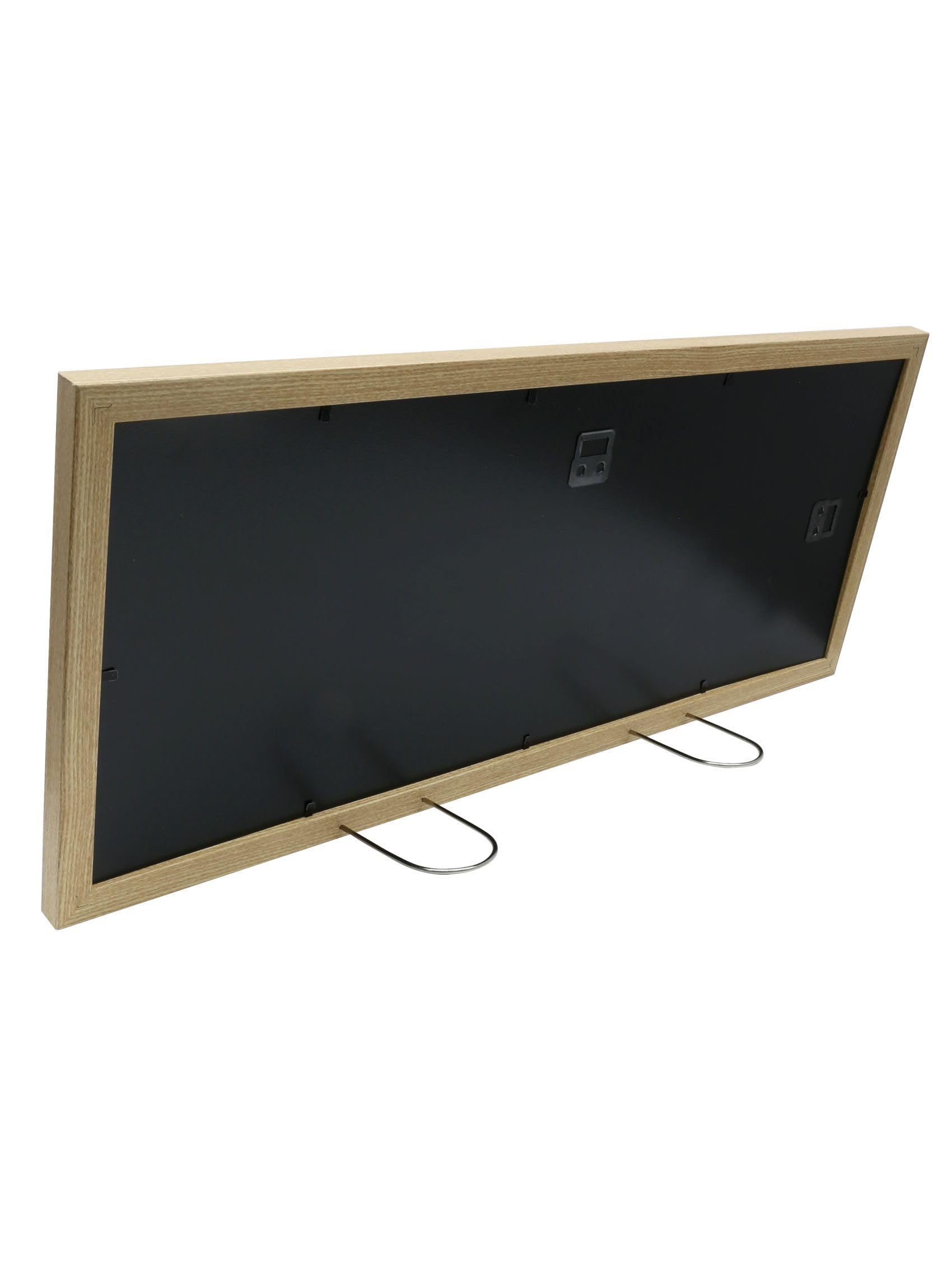 Deknudt Frames S66KF2-P1-13.0X18.0 - Cornice portafoto con passepartout, bordi in legno/MDF, colore nero,13 x 18 cm