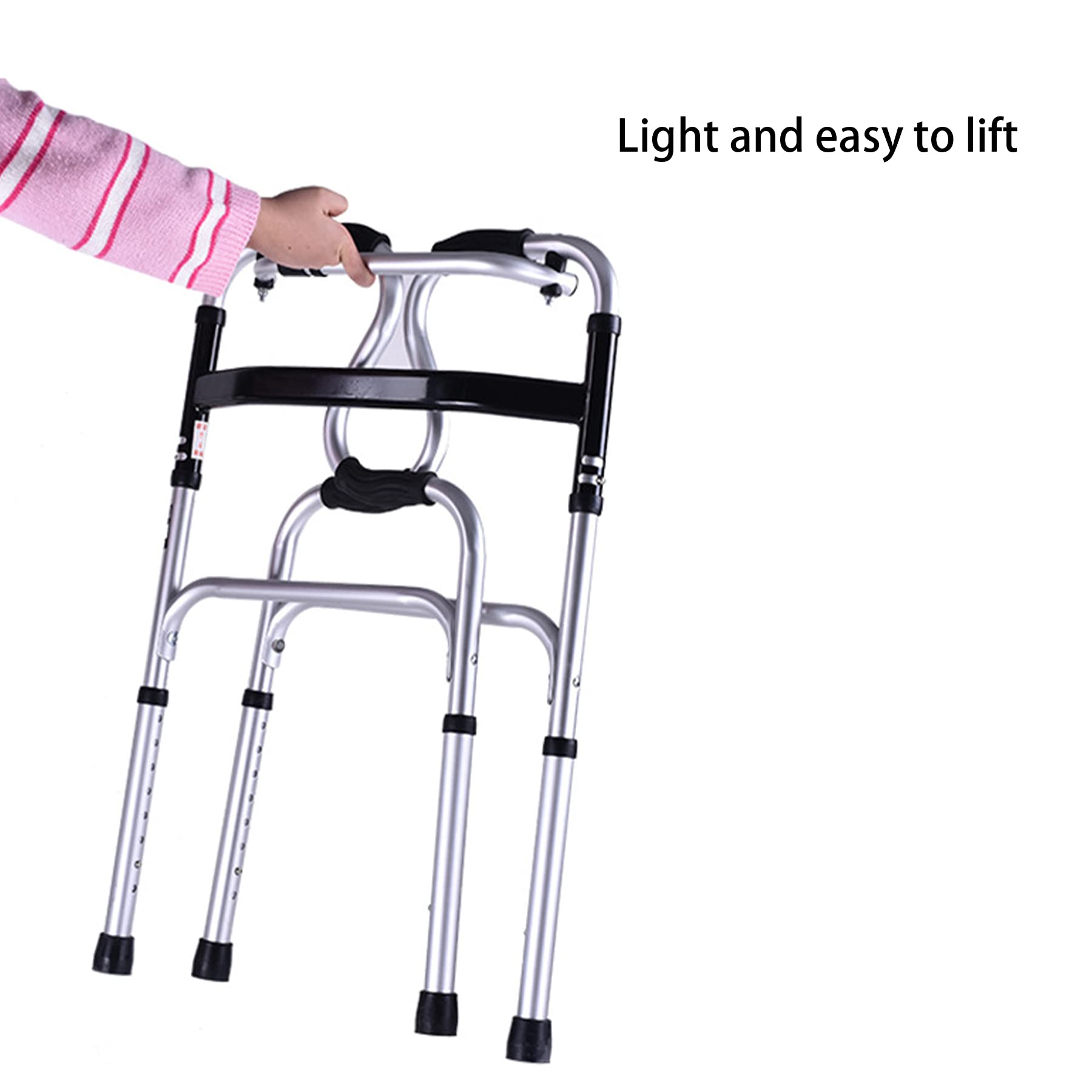 Andador de postura vertical Andador de movilidad Apoyabrazos acolchados Andador estándar Andador con andador plegable de pie resistente para personas mayores y adultos Adecuado para personas con disc