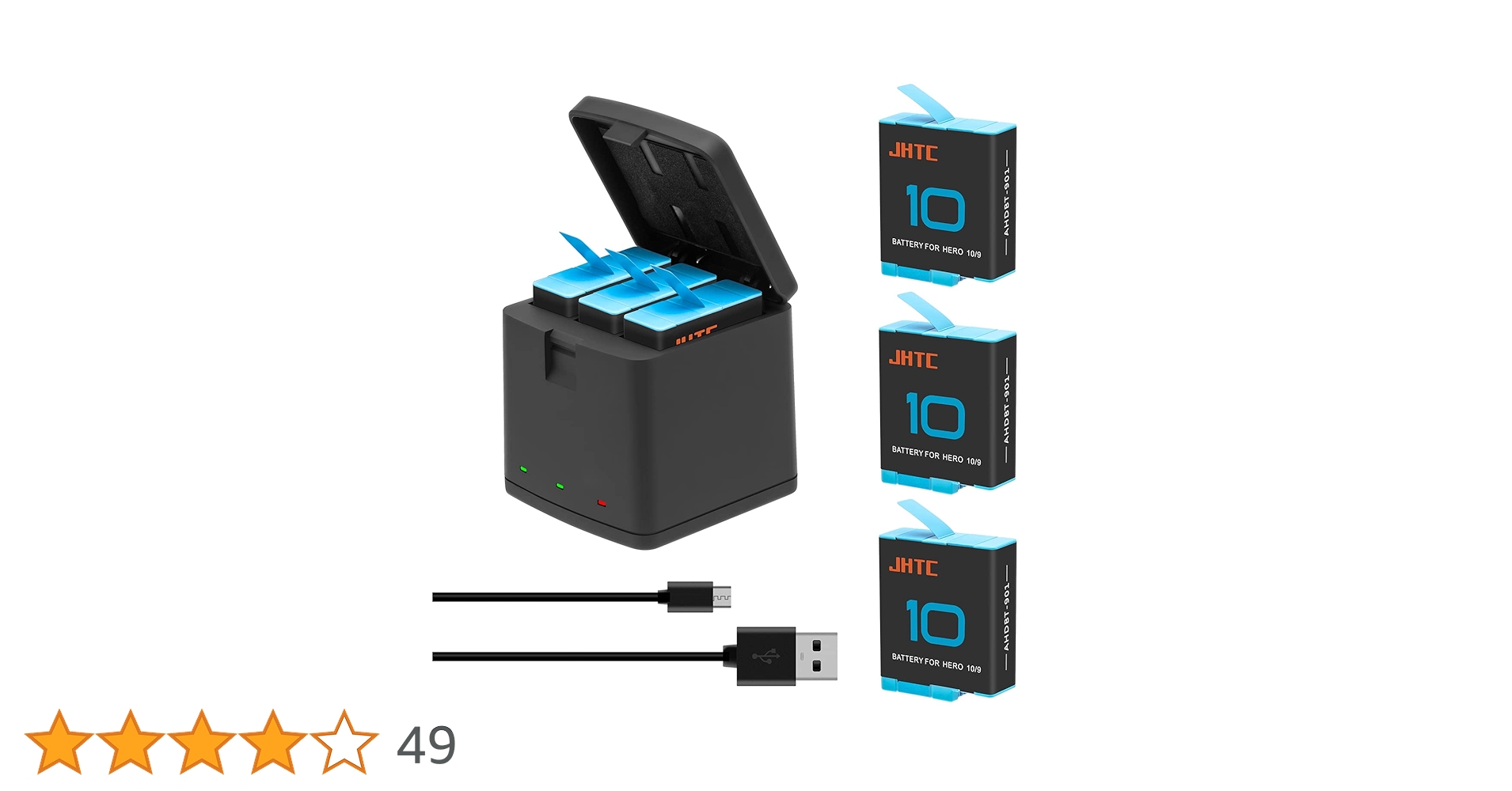 GoPro - 早い者勝ち Go Pro Hero10 + ショーティー + バッテリー Amazon | COOLSHOW GoPro Hero 9/Hero 10/Hero 11 バッテリー 3