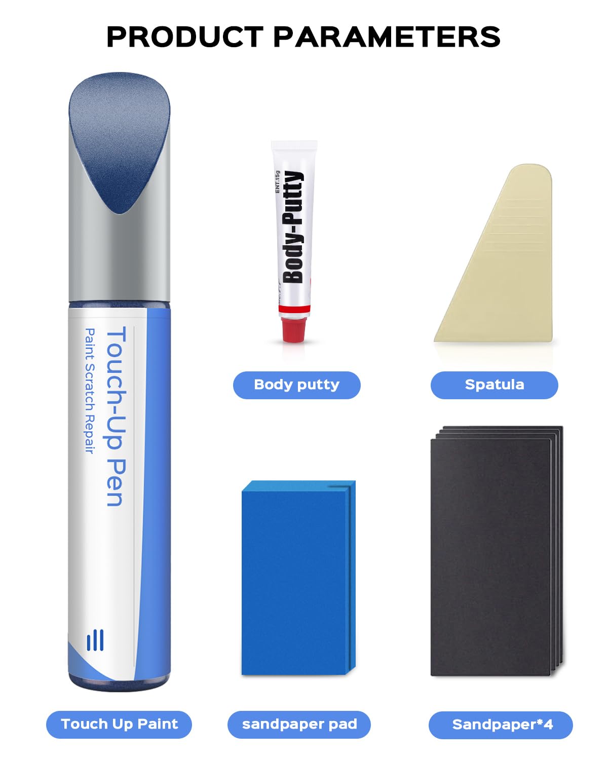 Amazon.com: PARTS4EV Denim Blue Metallic(723) Touch Up Paint