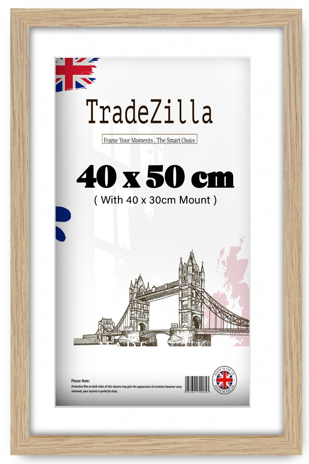 Tradezilla Oak | Flat Style Style 16 Inch X 20 Inch With (15.74 X 11.81 Inch) White Mount Gallery-Style (40 X 50 Cm) Signature Collection [ ]