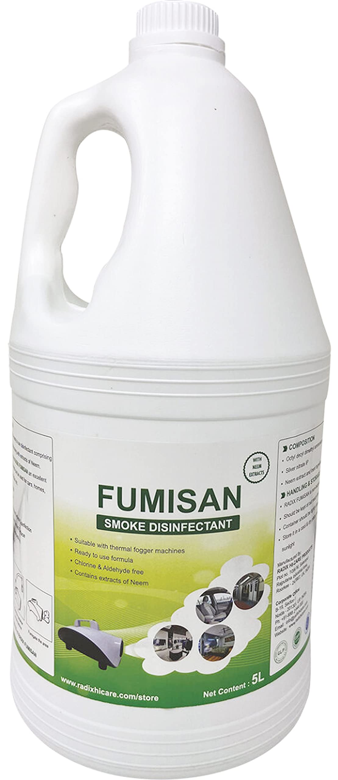 Konvio Fumigation Liquid | Disinfectant Solution for all kinds of thermal foggers (5 LTR)