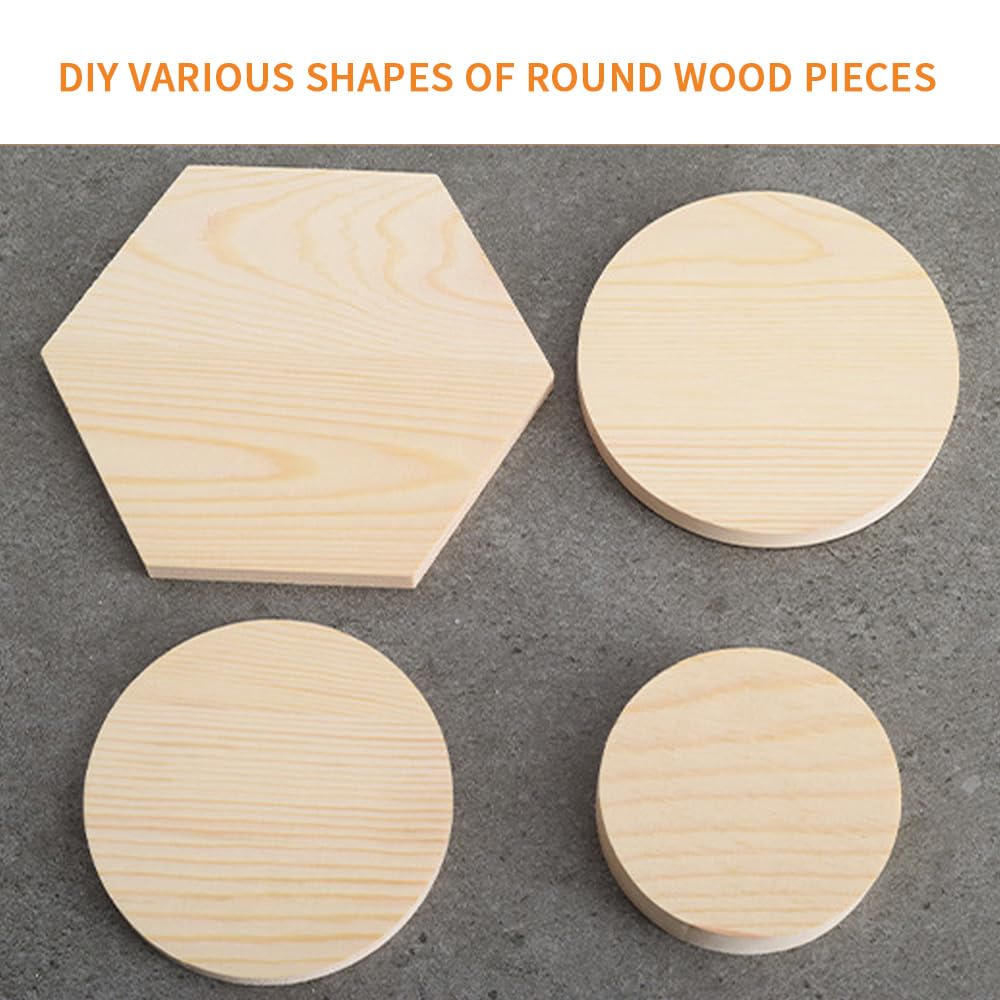 4 stuks ronde onbehandelde houten schijven, diameter 10 cm, dikte 20 mm, voor doe-het-zelf handwerk, schilderen, deurborden, bruiloften en kerstdecoraties
