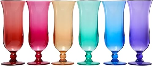 Miniatura 7 de Vasos de piña colada irrompible, daiquiri, cócteles y jugos congelados, cristalería para huracán, 14 onzas, juego de 6 unidades, reutilizable,