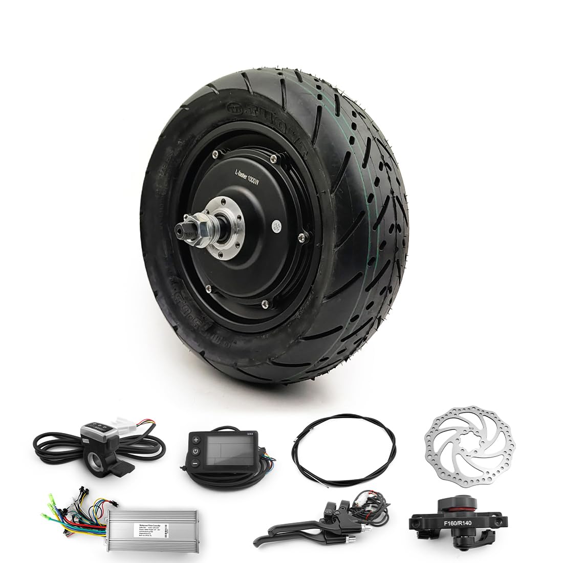 High Speed 48V 1000W 11 Zoll Rennrad Reifen Elektroroller Fahrrad Brushless Nabe Motor Rad mit Scheibenbremse Set Sport & Freizeit