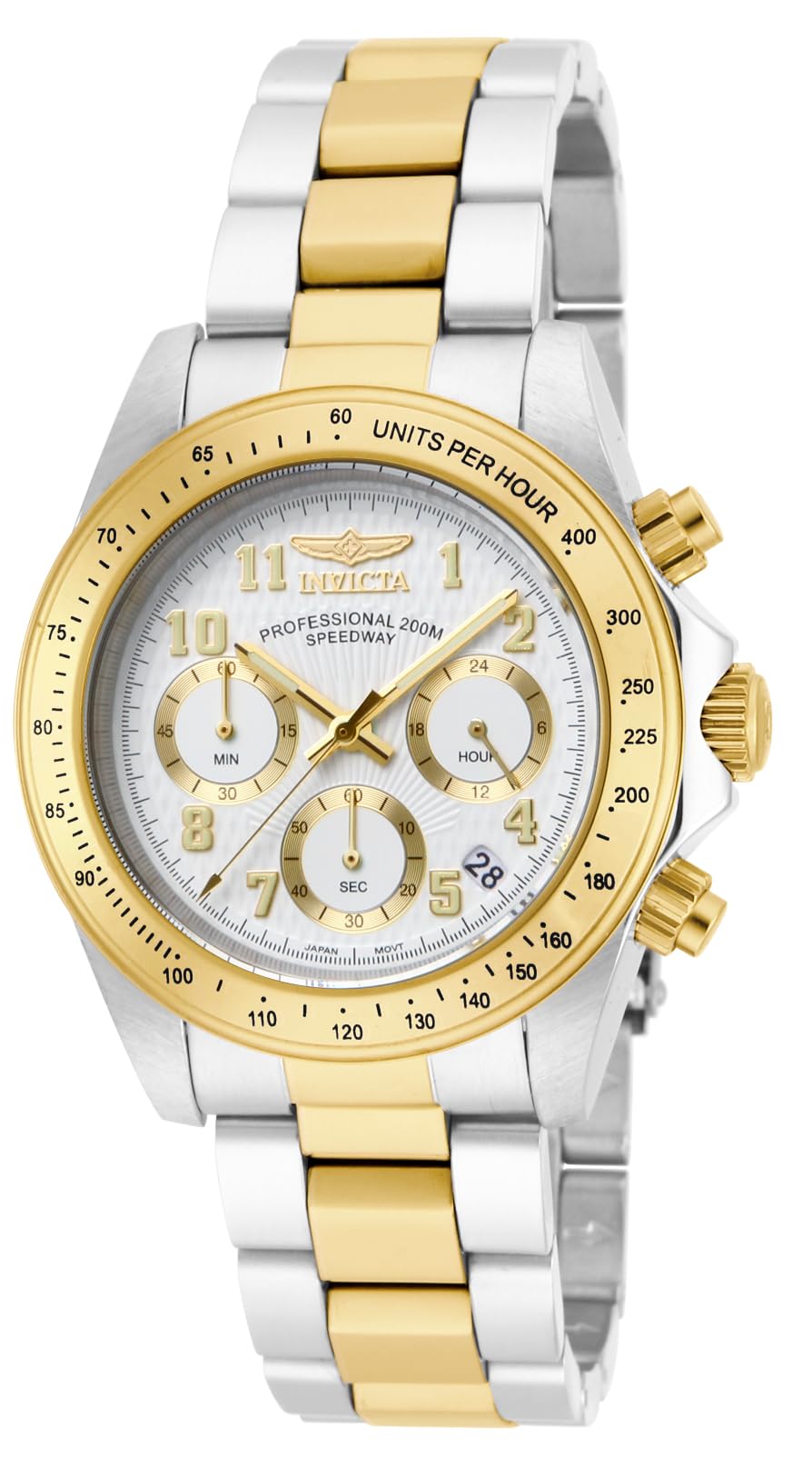 Invicta Speedway Orologio da Uomo in acciaio inossidabile con movimento Quarzo - 39mm, Argento / Bicolore