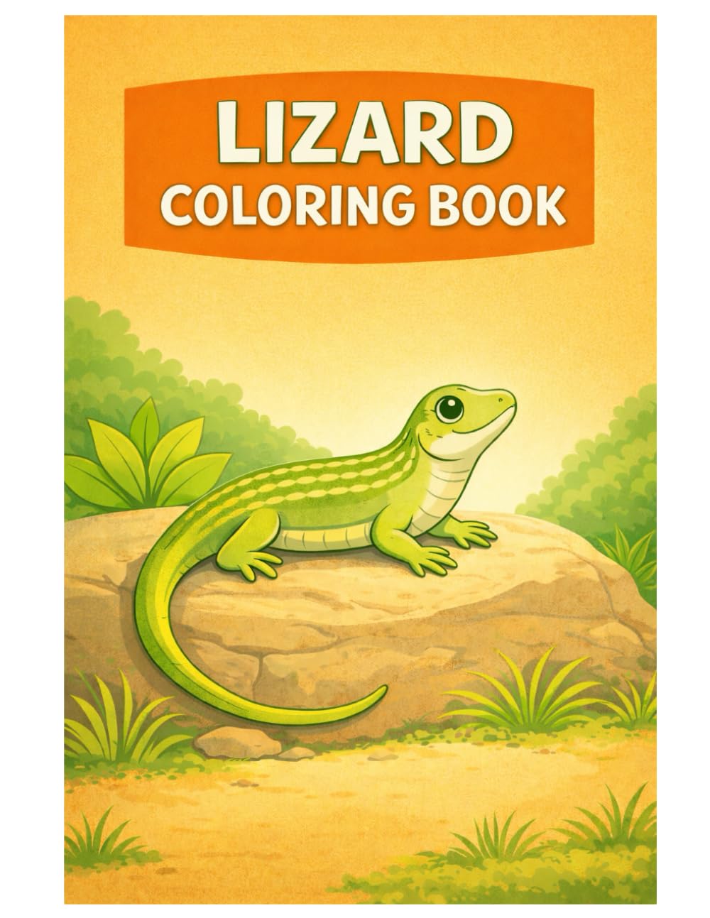 Lizard Coloring Book: 50 Cute Lizard Coloring Pages – Reptile Coloring Book for Kids, Teens and Adults