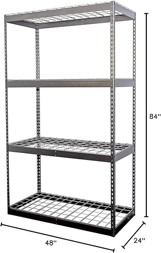 Miniatura 3 de SafeRacks Estante de almacenamiento de garaje - Hammertone | Estantería de acero | 2 pies de profundidad x 4 pies de ancho x 7 pies de alto