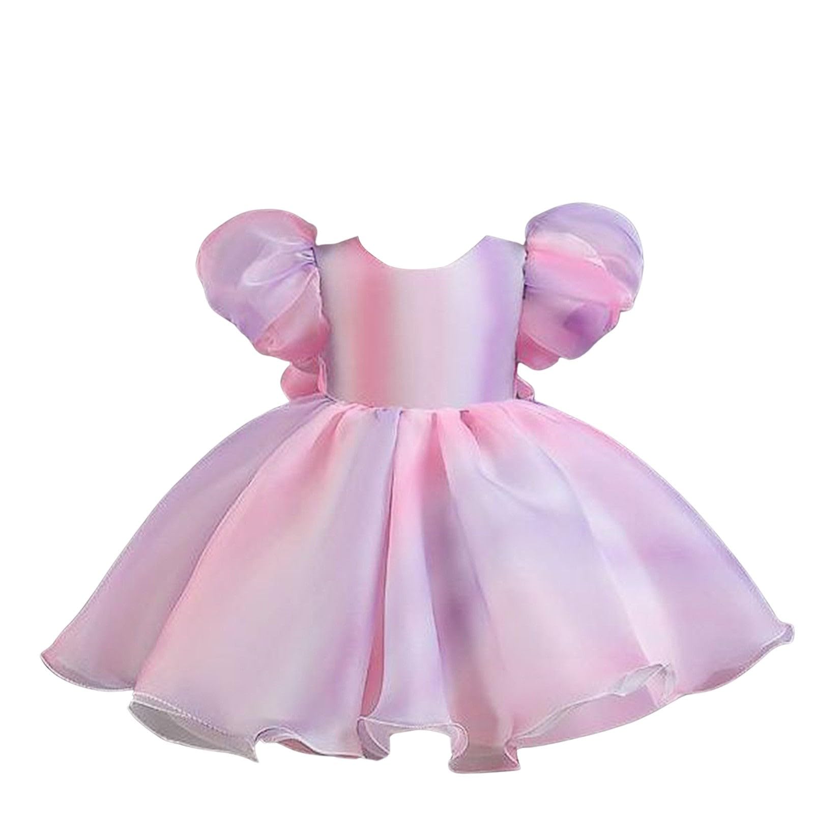 Mädchen Prinzessin Kleid Pailletten Tüll Blume Rundkragen Ärmellos Formalkleid Geburtstag Party Hochzeit Brautjungfer Mädchen Abendkleider Kleinkind