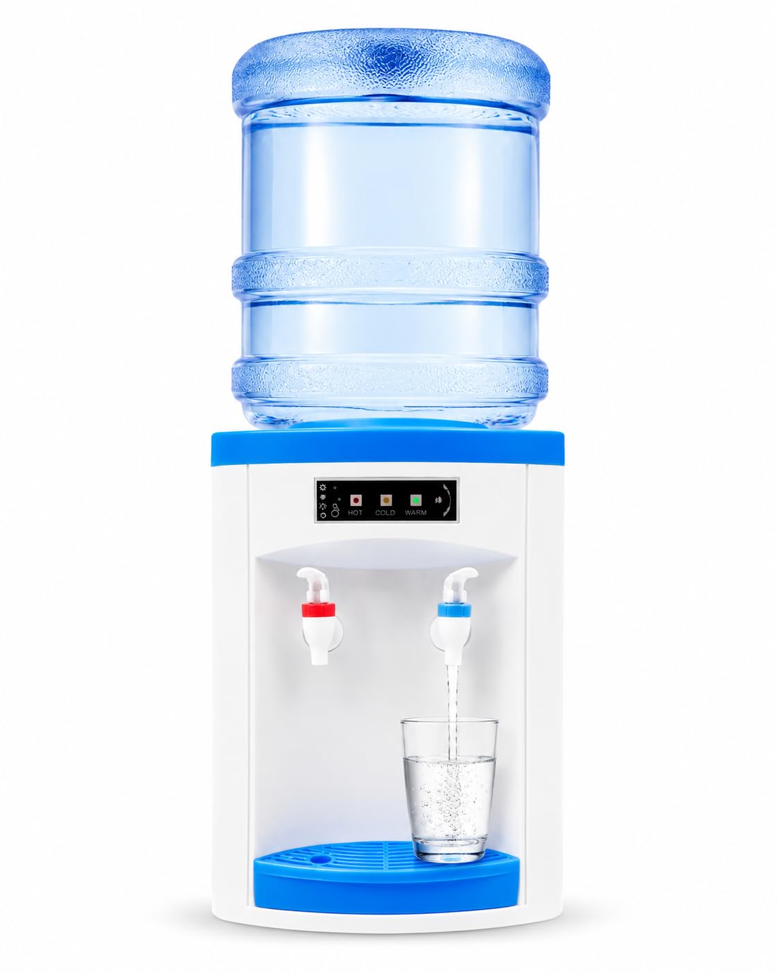 Dispensador de agua eléctrica caliente y fría de mesa 550W para bidones de 4,5 a 18,9L
