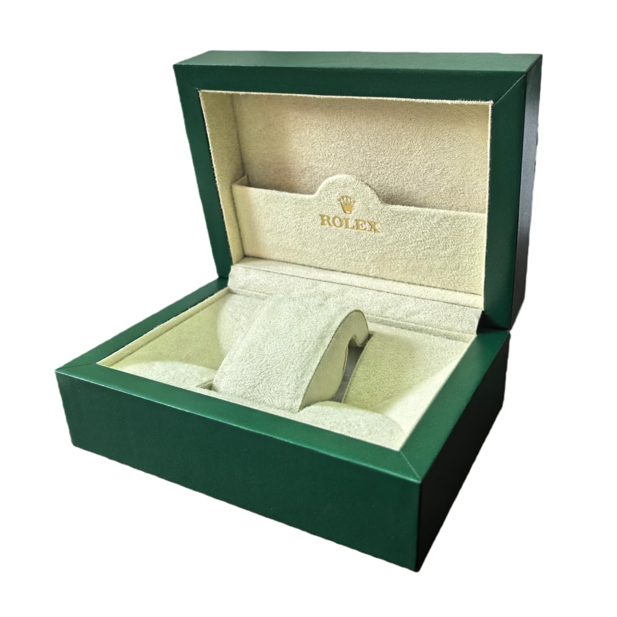 Boîte Protection Montre Cuir Vert Coffret Bois Emplacement Unique Organisateur Rangement Bracelets Précieux pour Rolex Cosmograph Daytona