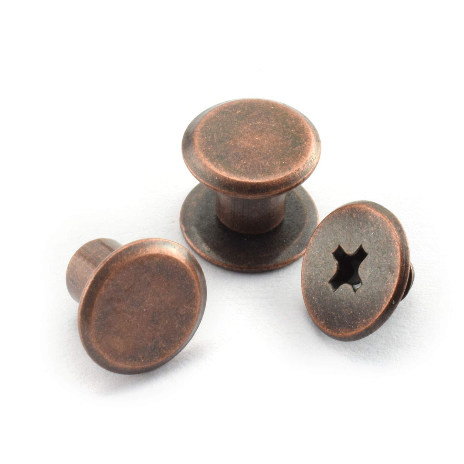 Red Bronze Binding Screws - 120pcs for Leather Craft -3 Red Bronze Binding Screws - 120pcs for Leather Craft -3