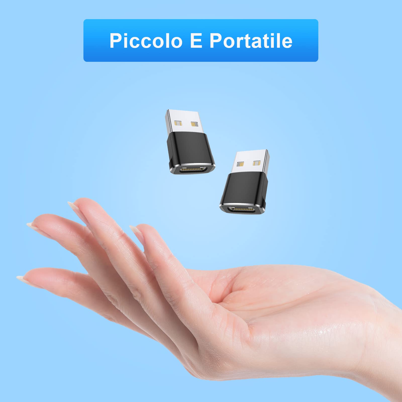 HORJOR Adapter USB C żeński na USB 2.0 OTG męski, złącze do iPhone 11 12 13 Pro Max,SE, Airpods, iPad Mini 6 Air 4 5, Samsung Galaxy S20 S21 S22 Plus