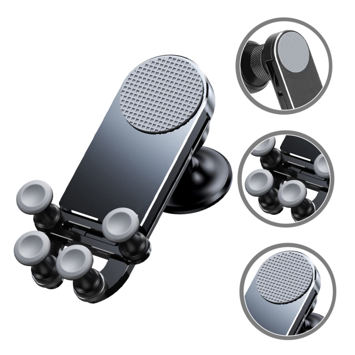UKCOCO 3pièces Support De Téléphone Voiture Antidérapant Rotatif Fixation Stable pour Ventilation Installation Facile Et Ajustement