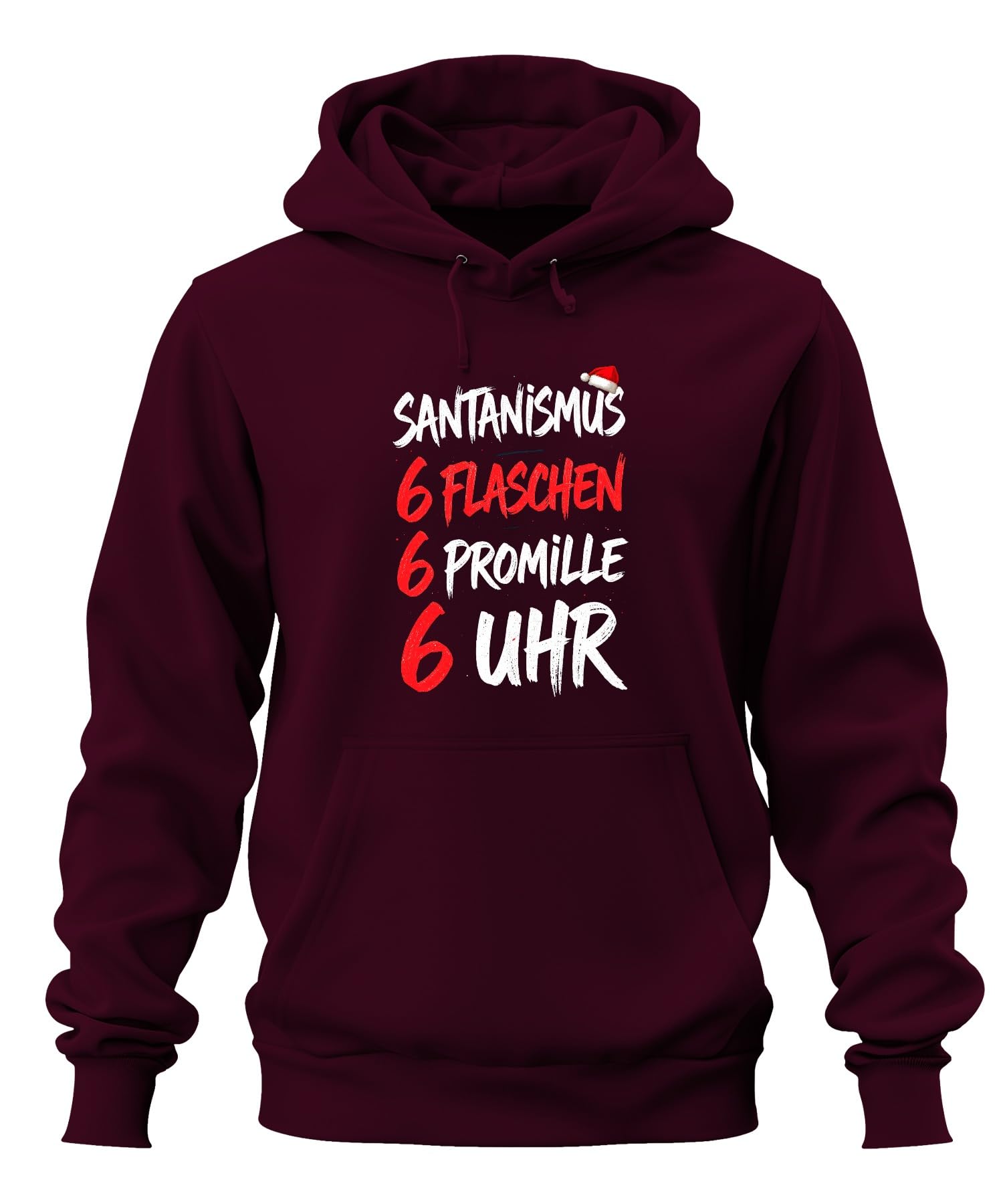 Santanizm 6 butelek 6 promili zabawny prezent na Boże Narodzenie Unisex bluza z kapturem