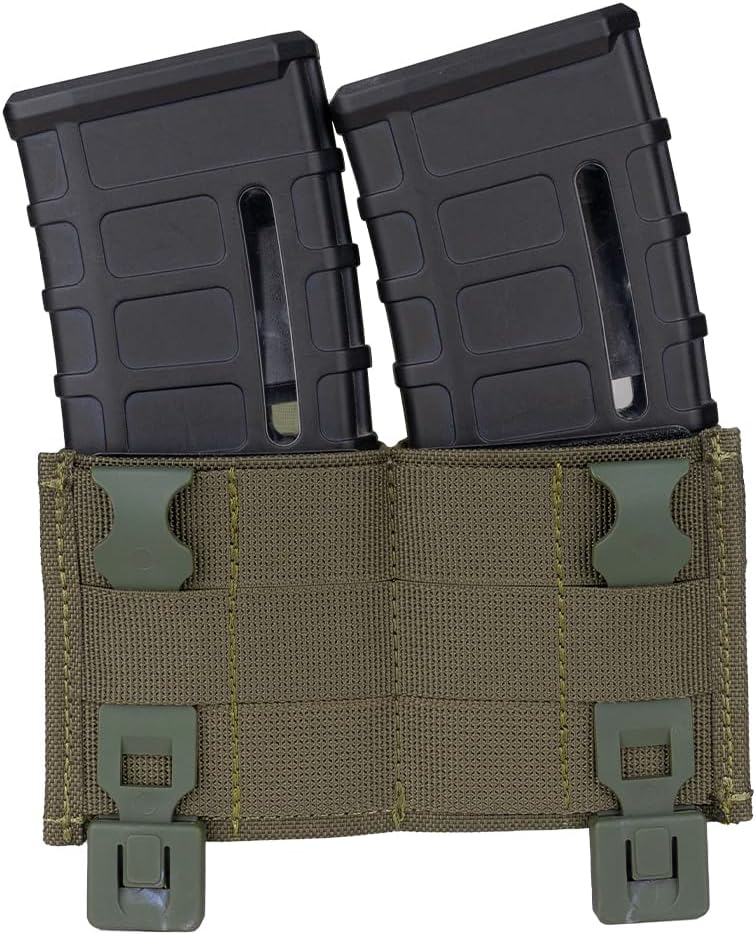 IDOGEAR Rifle Mag Pouch Molle 5.56mm Magazine Pouch Single Open-Top AR Mag Carrier Holder with Quick Release Mag Insert for M4 M16