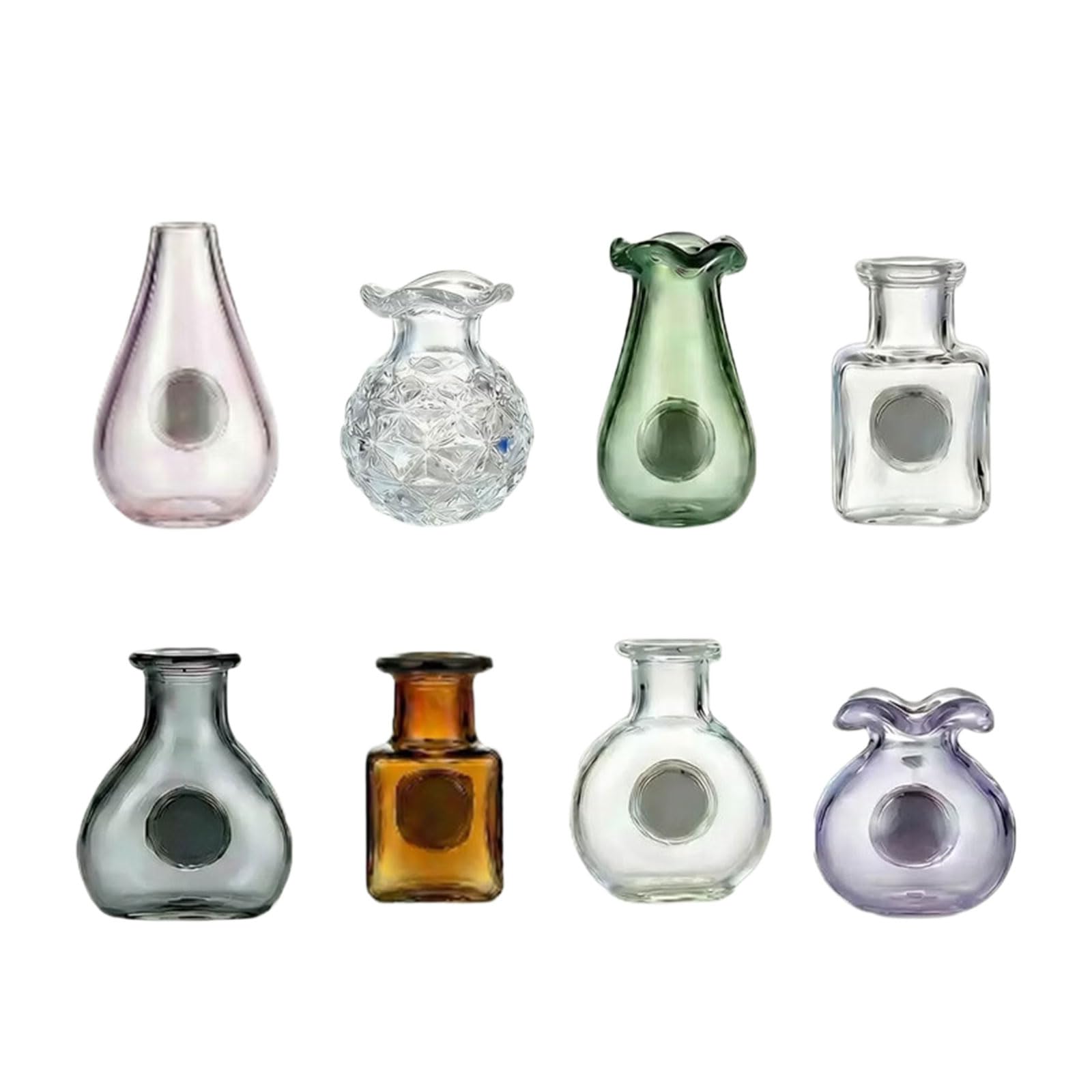 Oxxggkao Refrigerator Small Plant Pots Miniature Hydroponic Vase Fridge Magnets for Offices Whiteboards Kitchens Door Decoration Miniature Hydroponic Vase Fridge Magnets