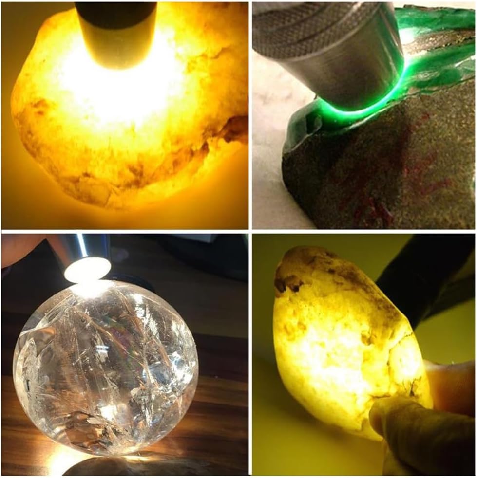 ALONEFIRE SV123 flashlight emitting 365nm UV light