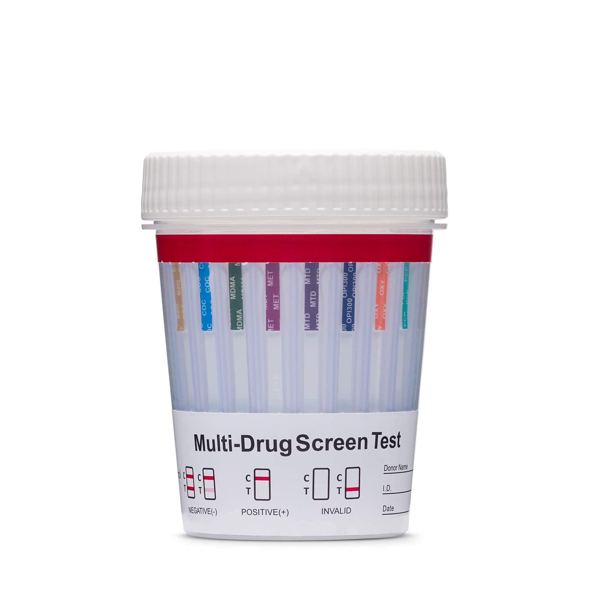 5 Pack - DrugExam 12 Panel Drug Test Cup Kit with Temperature Strip-Testing Marijuana THC50/AMP500/BAR300/BZO300/COC150/MDMA500/MET500/MTD300/OPI300/OXY100/PCP25/TCA1000.Urine Test.