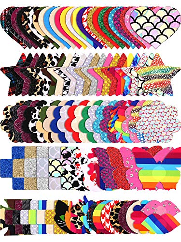 100 Pairs Glitters Nipple Pasties Covers Bulk Disposable Self Adhesive Breast Covers Multicolored Pasties Stickers Multi Designed Breast Stickers for Women Girls Rave Party