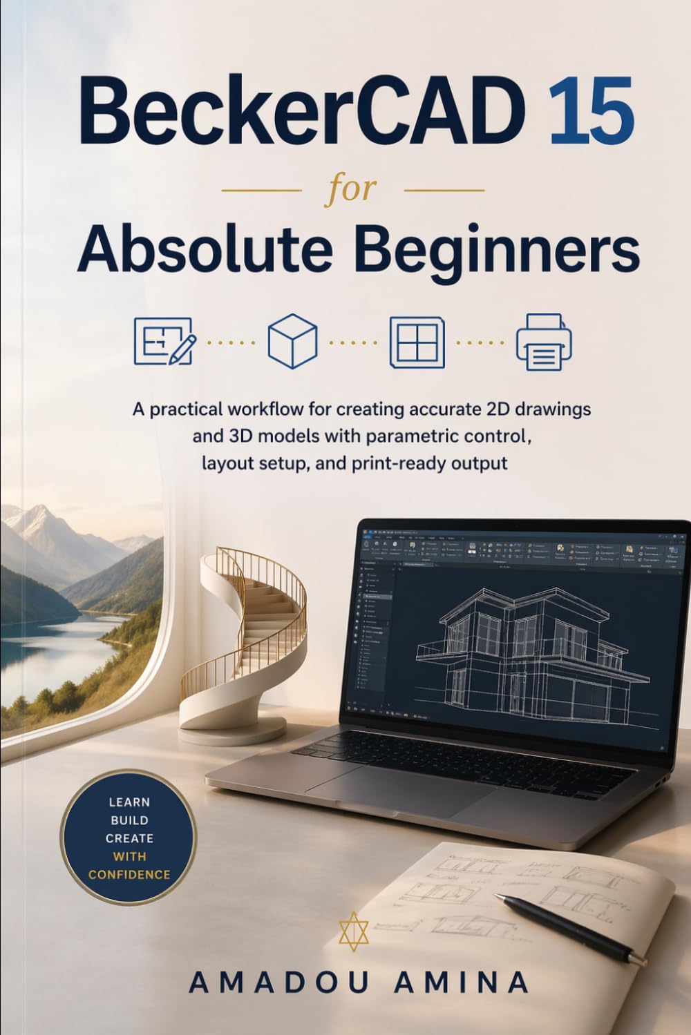 BeckerCAD 15 for Absolute Beginners: A Practical Workflow for Creating Accurate 2D Drawings and 3D Models with Parametric Control, Layout Setup, and ... (software, application and multimedia guide)