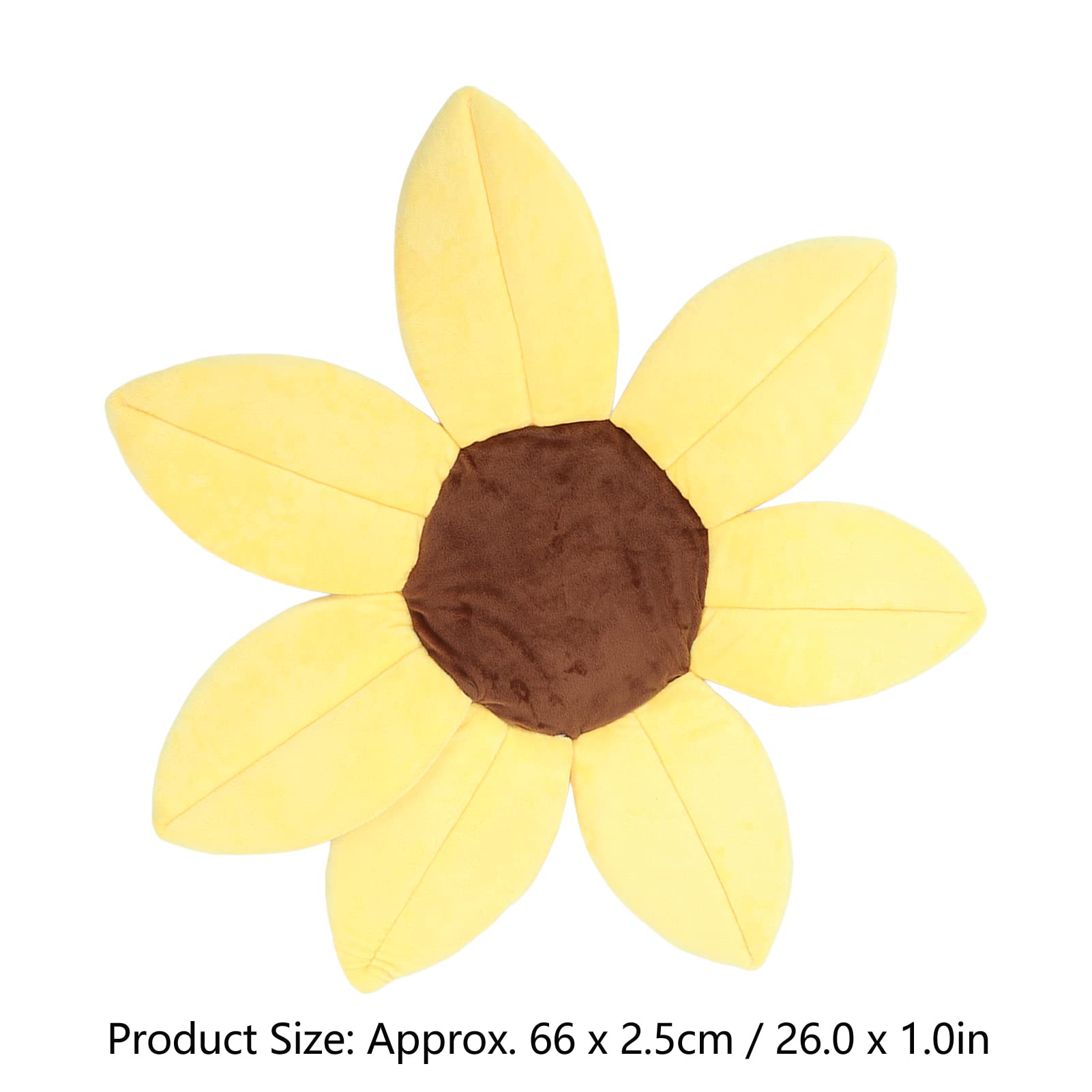 AMONIDA Badeblumen, Baby-Badepad in Sonnenblumenform, Gelb, Plüsch und Schwamm, Kopf- und Nackenstütze während des Badens, sicheres und bequemes Baden für Babys und Kleinkinder