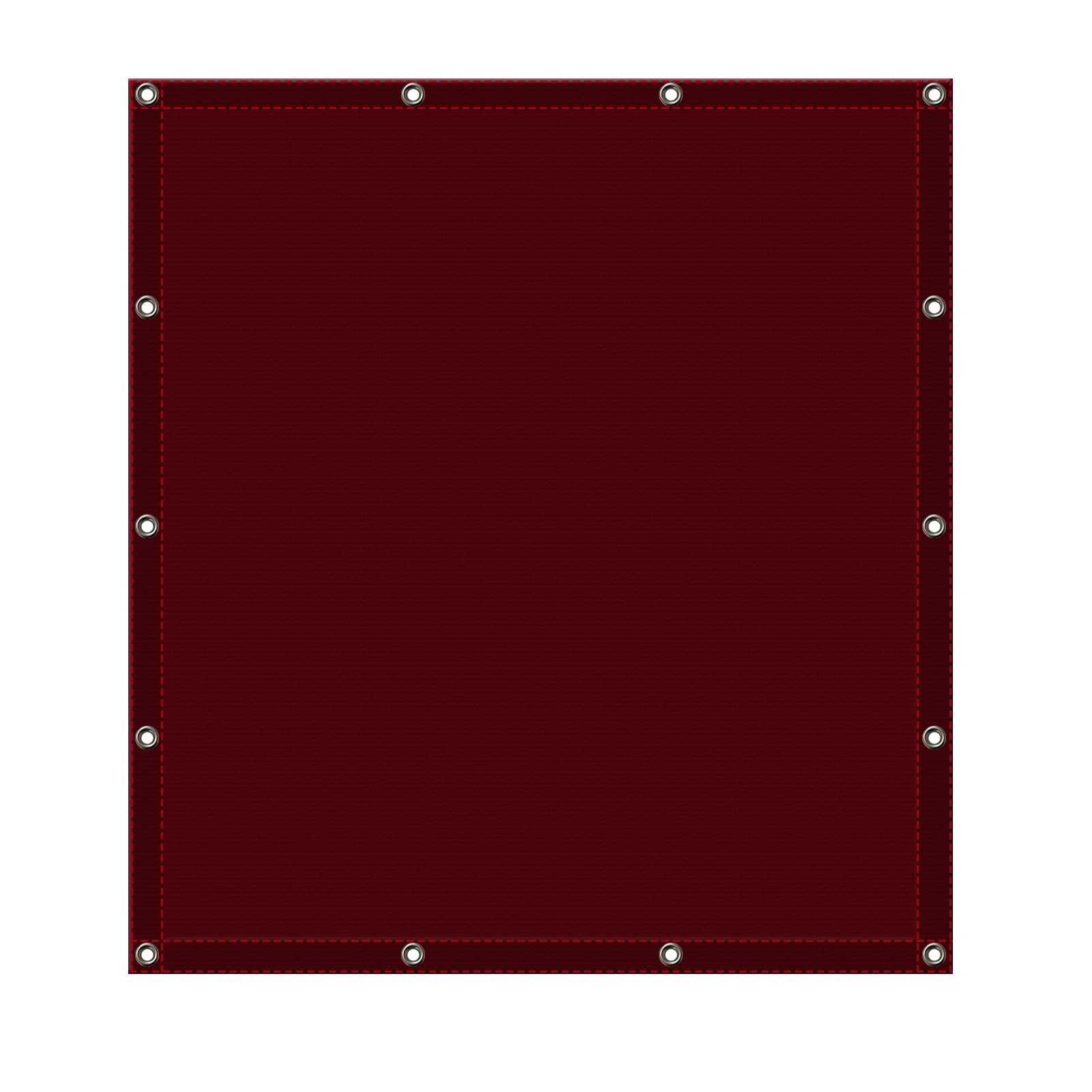 GLDYTVF Waterproof Sun Shade Sail Square 1 x 2.6m Ideal for Carport Swimming Pool and Plants Weather Resistant Awnings with Free Rope and Grommets Red Wine Shade Netting