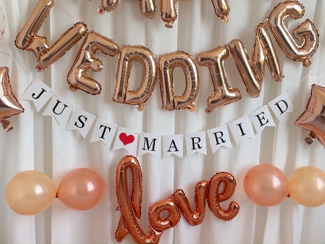 Amazon | 結婚式 バルーン ハッピーウェディング 風船 HAPPY WEDDING